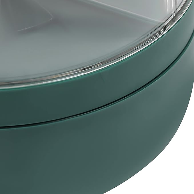 360° Rotating Grain Dispenser With 6 Grids, 13.2lbs Large Capacity Grain Dispenser Rotating Kitchen Storage Containers With Sealed Lid For Peanut Barley Millet And Cereal (Green, 14.3 lbs)