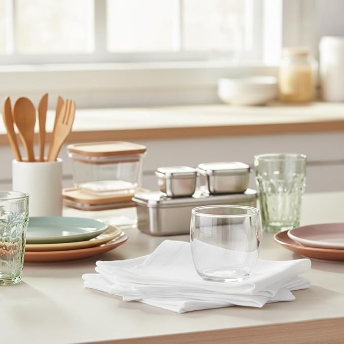 Urban Villa Cloth Napkins White Dinner Napkins Set of 6 (18X18 Inches) 100% Cotton Absorbent Washable Durable Reusable Ideal for Hotel Collection Farmhouse Party Thanksgiving Fall Dinner Napkins
