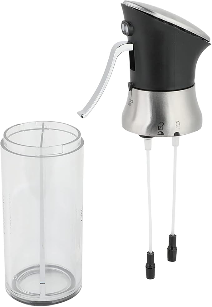 GLOGLOW Oil Spray Bottle, 100ml Capacity Pot Dispenser Controllable Kitchen Supplies Dual Nozzle Design Transparent Oil and Vinegar Spray Bottle for Cooking oil Soy Sauce Vinegar