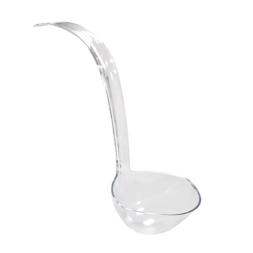 Party Essentials N512 Hard Plastic Hangable Ladles, 5 oz, Clear (Pack of 12)
