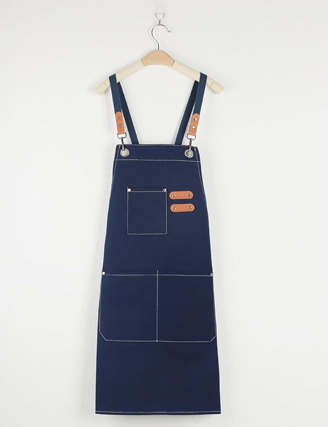 Kitchen Chef Aprons for Women and Men with 3 Pockets for Cooking BBQ Bib Work