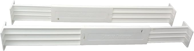 Dial Industries Adjustable Spring Loaded Kitchen, Junk, Office Drawer Organizer Dividers, Set of 2, 2.5" Deep