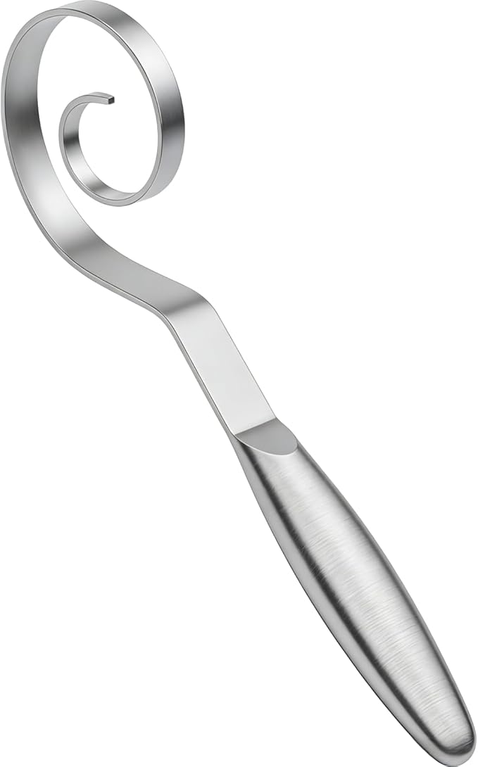 TEEVEA Seamless Danish Dough Whisk Stainless Steel Sourdough Bread Pizza Pastry
