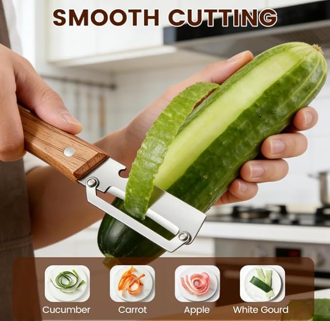 Multi-Functional Vegetable Peeler for Kitchen, with Ergonomic Non-Slip Handle, Good Sturdy, 2 in 1 Fruit Peeler and Bottle Opener, best for potato, vegetable, apple, carrot and more(1pcs)