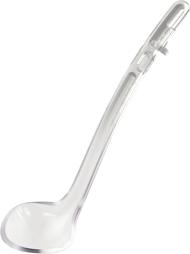 Winco One Piece Dual Spout Plastic Ladle, 3/4 Ounce, 8.5", Red Tail