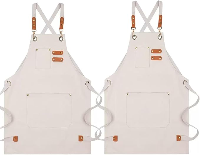 2pcs kids canvas apron for boy and girl cooking painting kitchen working tool kids apron