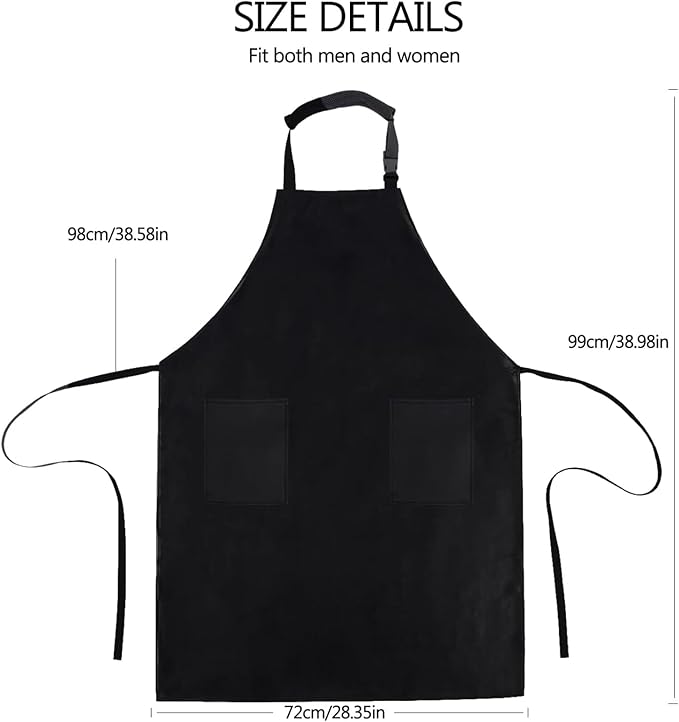 Homsolver 2 Pack Waterproof Rubber Aprons, Heavy Duty Butcher for Men, Chemical Vinyl Plastic Aprons for Dishwashing