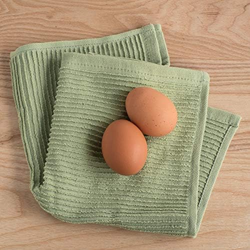Now Designs Ripple Kitchen Dishcloth Sage 13 x 13in Set of 4