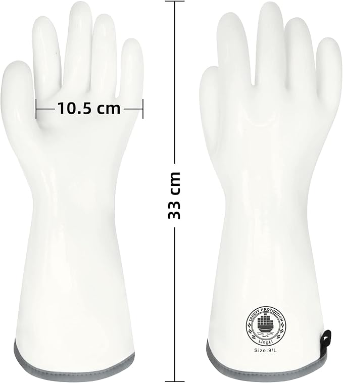 Silicone Oven Gloves, Heat Resistant Oven Gloves with Fingers, Kitchen Oven Mitts Smoker Barbecue Gloves for Baking, Grilling, Cooking, Food Grade, Waterproof (9)