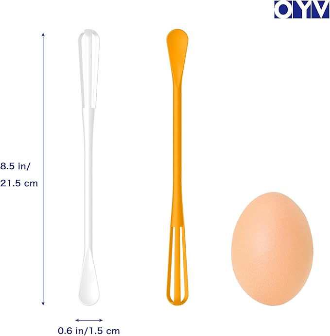 OYV multifunctional mini whisk,mini spoon,small whisks for cooking,tiny whisk 2 pieces,mini small wisk,for Blending,Whisking,Beating Ingredients, Mixing Sauces