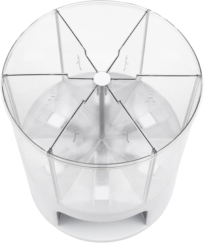 360° Rotating Grain Dispenser With 6 Grids, 24lbs Large Capacity Grain Dispenser Rotating Kitchen Storage Containers With Sealed Lid For Peanut Barley Millet And Cereal(White)