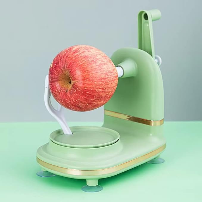 Soft Home Upgraded Plastic Apple Peeler, Pear Peeler and Apple Slicer Corer with Stainless Steel Blades(one backup blade included)