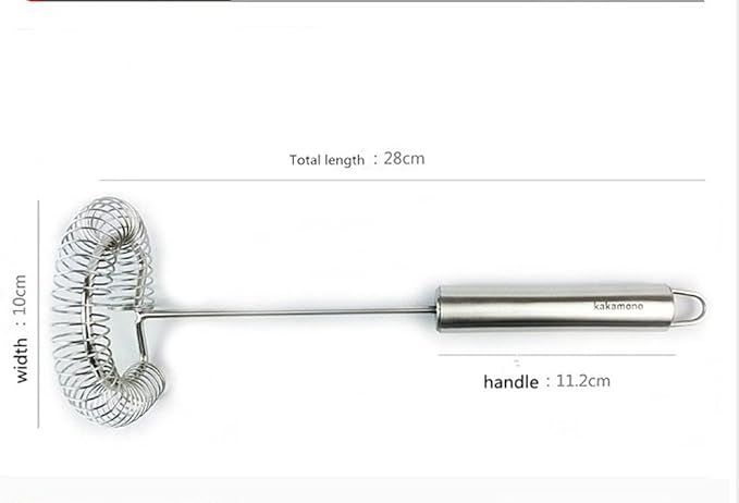 Egg Whisk Egg Beater Stainless Surround helixSpring Coil Egg Frother, Milk and Egg- Kitchen Utensils for Blending,Magic Hand Held Sauce Stirrer Frother 10"…