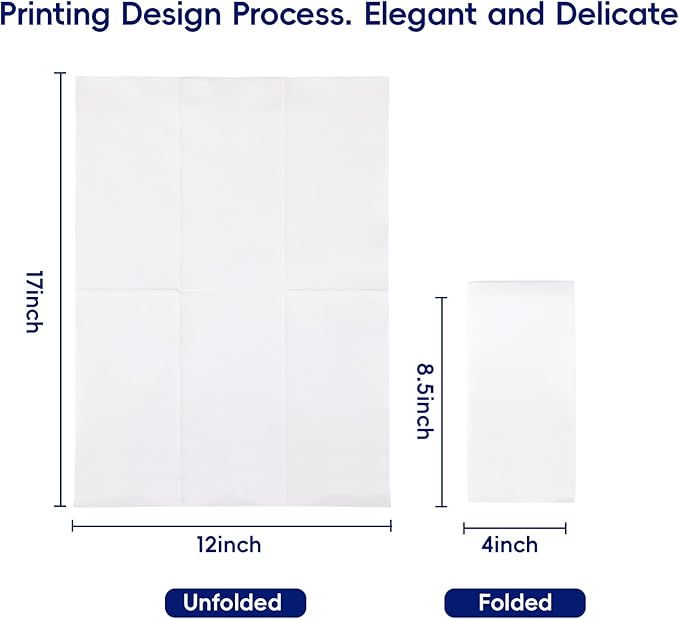 1000 Pack Disposable Bathroom Napkins Hand Towels for Bathroom, White Guest Napkins, Paper Towels for Kitchen, Parties