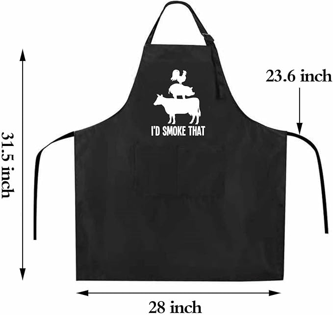 Funny apron for men Adjustable Waterproof with Pockets for Cooking Baking BBQ Gift Apron for Day, Birthday Gifts