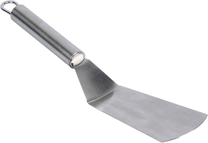Restaurantware 11" Stainless Steel Turner - 6 Pack - German Standard Kitchen Spatula with Ergonomic Handle, Heat-Resistant - Heavy-Duty Steel Spatula for Flipping Burgers, Eggs, Meat