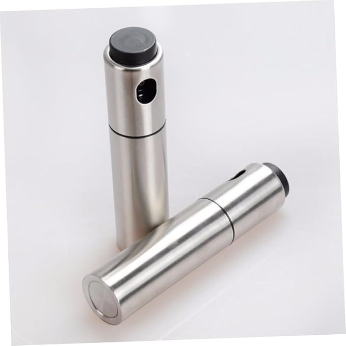 PRETYZOOM 2PCS Stainless Steel Spray Bottle Set Fine Mist Oil and Vinegar Sprayer Food-Grade Pump for Cooking and Grilling for Kitchen Use
