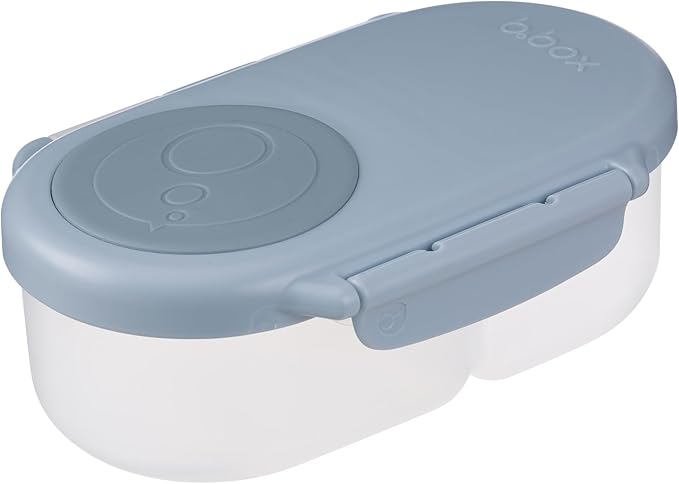 b.box Snack Box - Leakproof Mini Bento Box for Kids & Toddlers, 2 Compartment Snack Containers for Kids, Lunch Containers, Dishwasher Safe, BPA Free, PFAS Free, Ages 4m+, 1 3/4 Cup - Chill Out