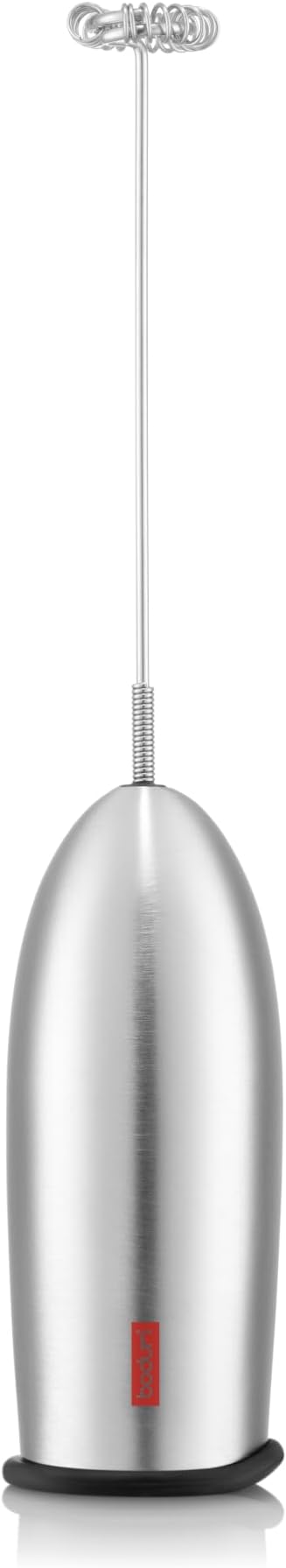Bodum Schiuma Battery Operated Milk Frother for Coffee, Lattes, Hot Chocolate, Mocha, Cappuccino, Polished Stainless Steel