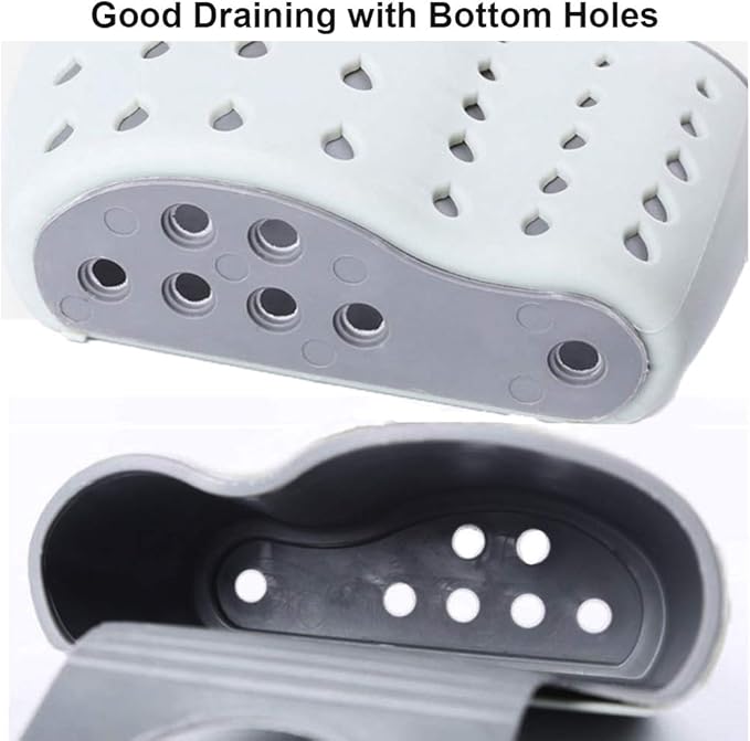Elegantcharm EC Kitchen Sink Caddy Sponge Holder Plastic Hanging Ajustable Strap Faucet Caddy with Holes