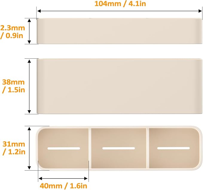 MoodLife 2-Pack Silicone Straw Holder for Cabinet Door,Reusable Adhesive Container for Kitchen Storage Solutions, Cupboard Organizer and Space Saving Hacks (White)