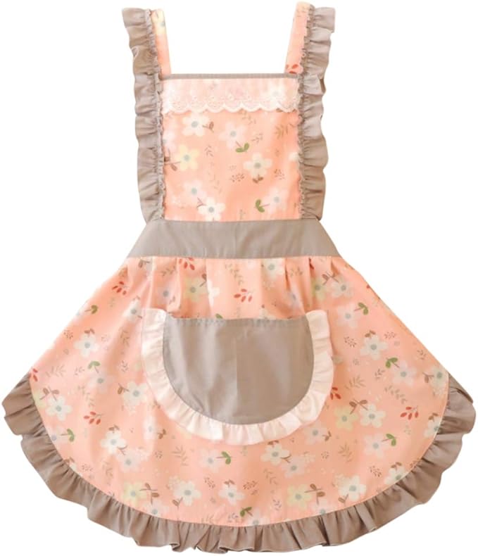 CRB Fashion Womens Cooking Baking Apron | Ladies, Woman, Kitchen Chef Aprons with Pocket