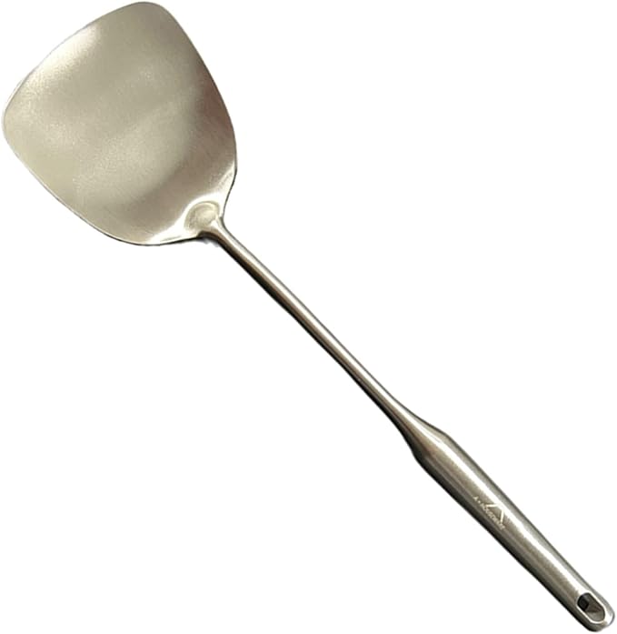 Solid Turner Spatula Stainless Steel Serving Utensils Cooking Tool For Egg Fish Steak Heat Proof Hollow Handle Easy to Clean 14.76 Inches