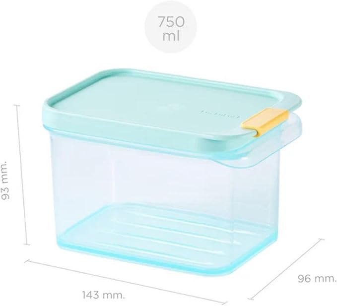 LocknLock HFL102 Freezer Fit Plastic Food Storage Container with Lid for Kitchen, Lunch, Meal Prep, and Leftovers, BPA-Free, Airtight, Leakproof, Microwave, Dishwasher-Safe, 750ml