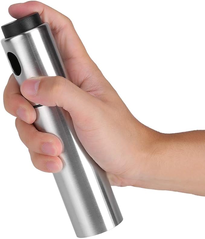 Olive Oil Sprayer, Olive Oil Spray Bottle for Cooking Stainless Steel Refillable Food- Oil Spray Bottle Vinegar Bottle Kitchen Olive Oil Jar for Cooking
