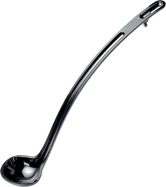 Winco One Piece Dual Spout Plastic Ladle, 1 Ounce, 13", Red Tail