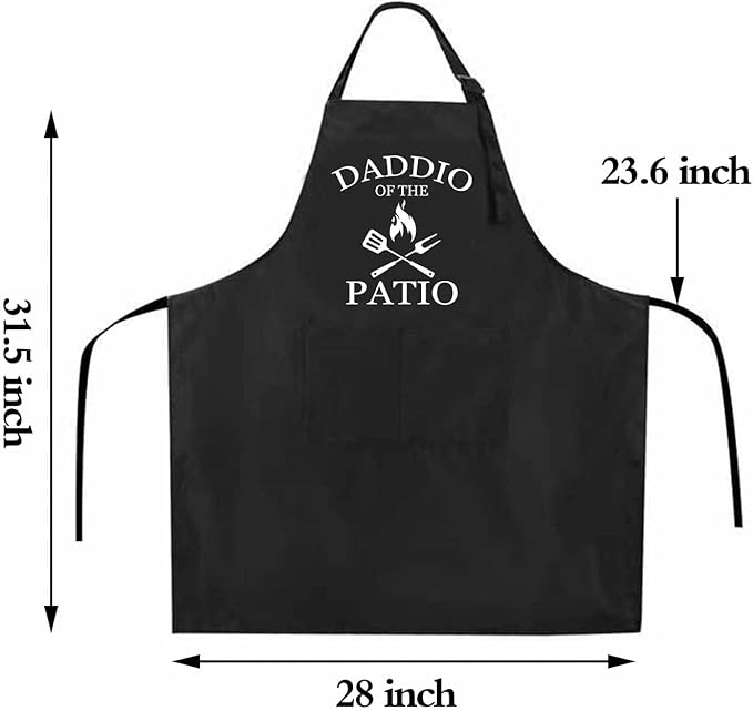 Funny apron for men Adjustable Waterproof with Pockets for Cooking Baking BBQ Gift Apron for Day, Birthday Gifts