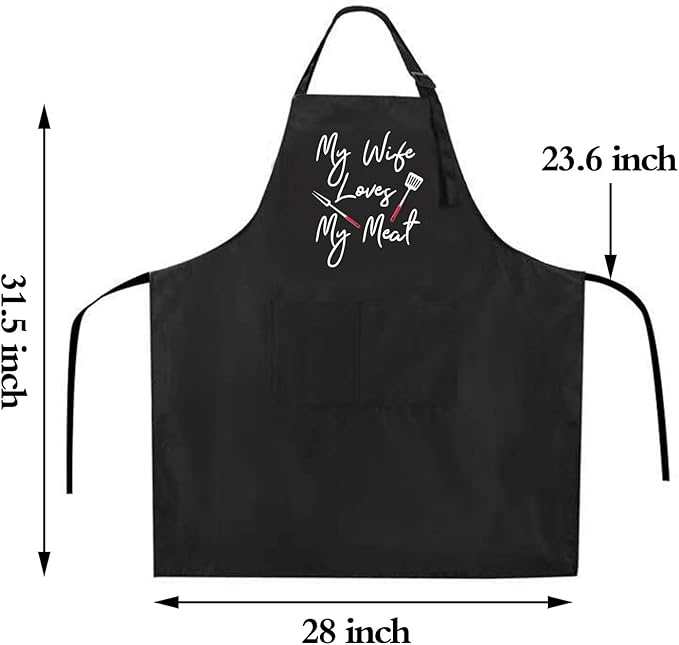 Funny apron for men Adjustable Waterproof with Pockets for Cooking Baking BBQ Gift Apron for Day, Birthday Gifts