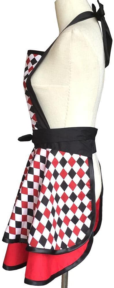 Hyzrz Lovely Handmade Cotton Retro Aprons for Women Girls Cake Kitchen Cook Apron for Mother's Gift (Multicolor)