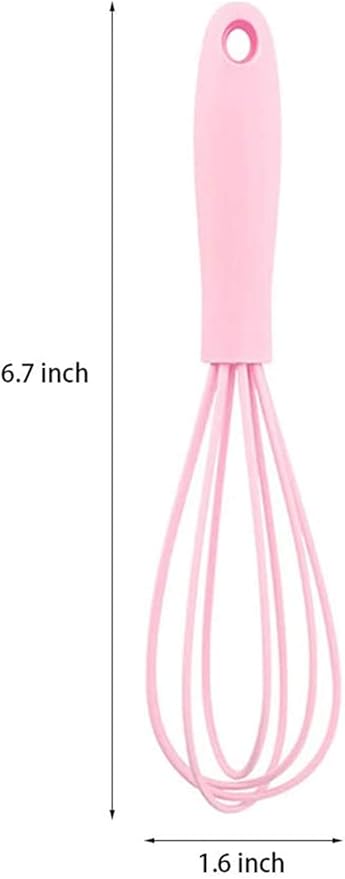 Silicone Whisk 5 Pcs Colorful Kitchen Mini Silicone Whisks,Whisk Set Egg Beater for Blending Whisking Beating Stirring Cooking Baking