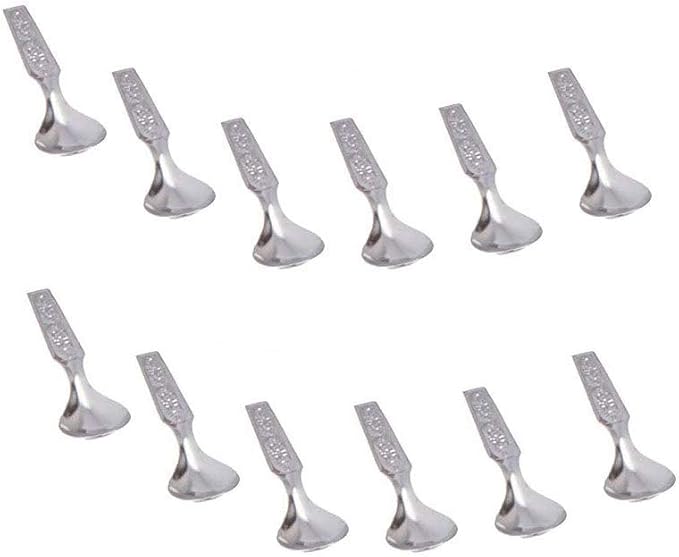 Stainless Steel TEA/COFFE AND Spice Box Spoons Set of 12 (Silver) (Small Tea spoon)