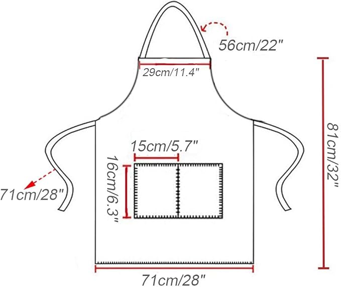 White Chef hat and Apron for Adults Men Women, Cooking Grilling BBQ Kitchen Chef Apron and Butcher Hat Set (1, White)