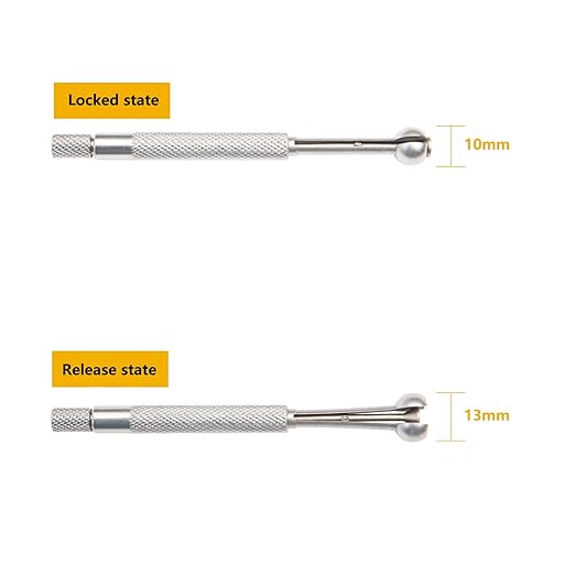 Beslands Hole Gauge Set, 1/8" to 1/2" Range, Telescoping Bore Gauge, Ball Type Small Telescopic Gage, 4 Pcs Full Round, inch/mm, High Precision (1/8" to 1/2")