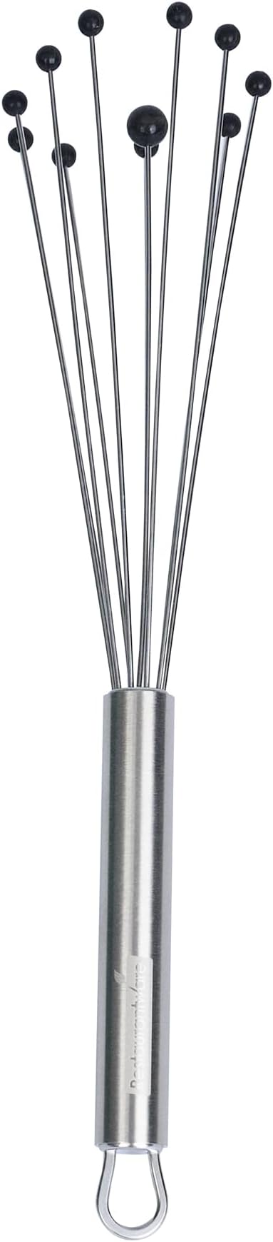 Restaurantware 10.5 in Stainless Steel Ball Whisk with Silicone Tips - 24 Pack - German Standard Sauce & Gravy Whisk, Non-Scratch, Dishwasher Safe - Non-Stick Silicone Ball Whisk for Baking