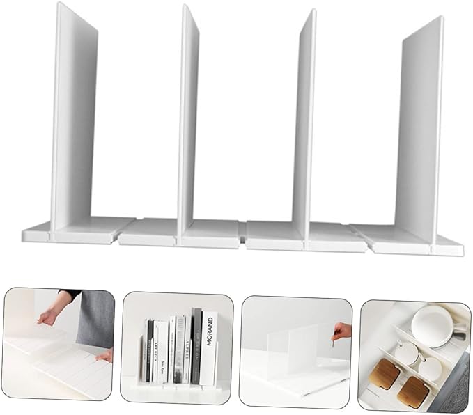 Angoily 1set Multipurpose Drawer Dividers White Storage Organizers for Home Bedroom Closet Kitchen Design for Custom Organization