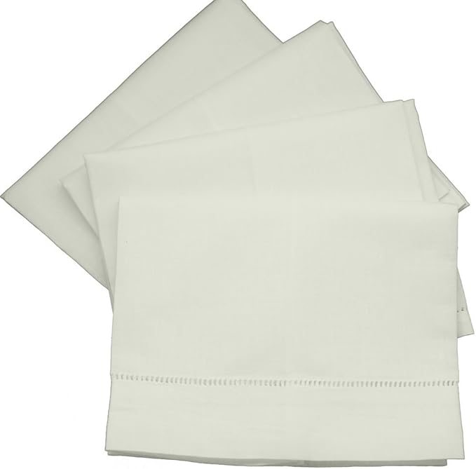 4-Pack 14" X 22" Ivory Flour Sack Towels - Linen & Cotton Kitchen & Bathroom Towels