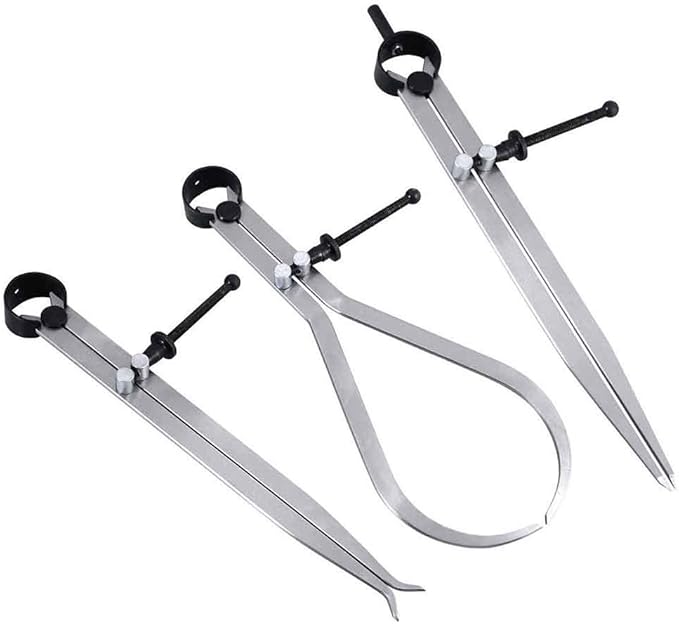 Big Horn 19053C 3 Pieces 8-Inch Spring Caliper / Divider Set