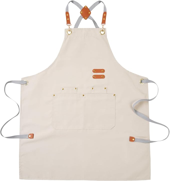 Aoomzoon Durable Kitchen Apron,Multifunctional Chef Aprons for Women & Men with Pockets for Cooking Baking & Daily Use