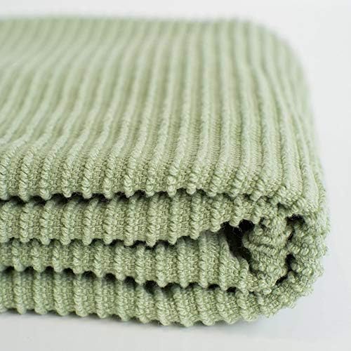 Now Designs Ripple Cotton Dish Towels Sage 18 x 28in, Set of 2