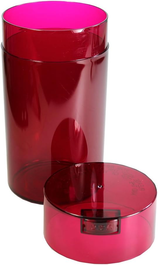 Tightvac - 3oz to 12 Ounce - Patented Airtight Container | Multi-use Vacuum Container Works as Smell Proof Containers for Herbs and Dry Goods. Red Tint