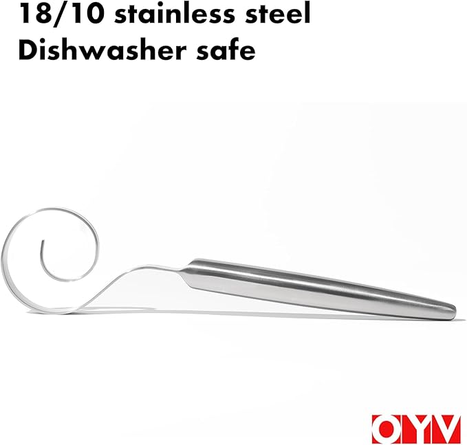 OYV 12" Seamless Dough Whisk, 18/10 Stainless Steel Bread Whisk, Danish Whisk for Sourdough, Pizza, Cookies, Pancake & Waffle, Easy to Clean Sour Dough Tools