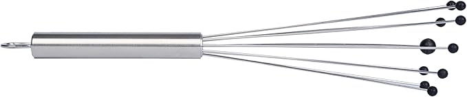Restaurantware 10.5 in Stainless Steel Ball Whisk with Silicone Tips - 24 Pack - German Standard Sauce & Gravy Whisk, Non-Scratch, Dishwasher Safe - Non-Stick Silicone Ball Whisk for Baking
