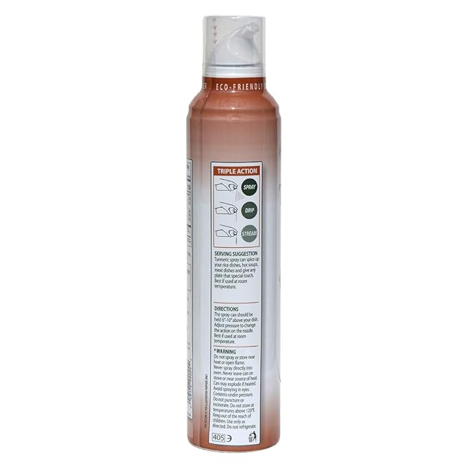 Mantova Turmeric Flavored Extra Virgin Olive Oil Spray, heart-healthy cooking spray perfect for salads, pasta sauces, 100% natural cooking oil made in Italy, olive oil dispenser bottle sprays, drips, or streams with no waste, 8 oz