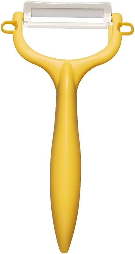 Kyocera CP-99 YL Ceramic Peeler, Rust Free, Easy to Clean, Yellow T-Shape, Lightweight, Sharp Use, Lasting Sharpness, Prevents Money-of-Health, Disinfecting Bleaching, Made in Japan