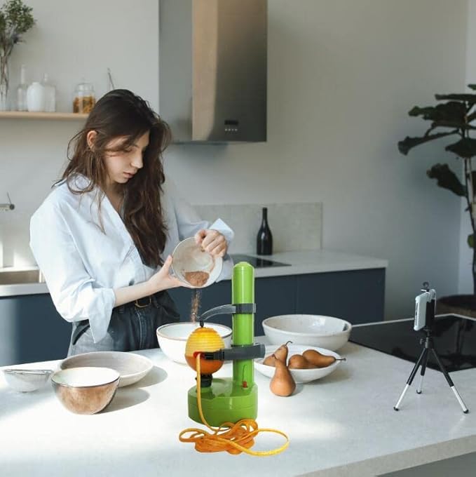Electric Potato Peeler for Kitchen Vegetable Peelers for Zucchini Carrot Automatic Potato Peeler Electric Peeler Fruit Peeler for Apples Orange Mango Lemon Kiwi Rotate Express