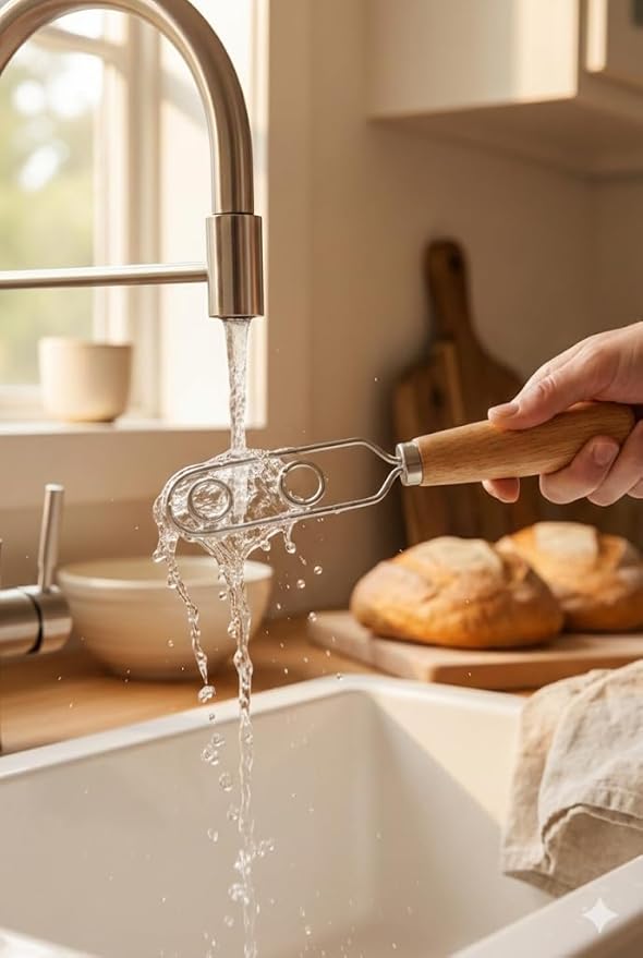 Sourdough Starter Stirring Hook and Dough Whisk | Small Size to Fit in Jars | Improve the Mixing Standard Of Your Starter For Better Baking Results | New England Sourdough Starter Co.